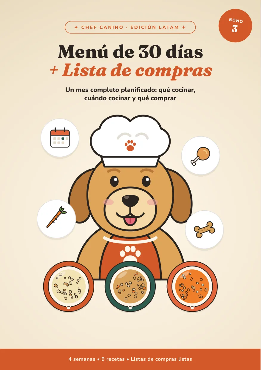 Portada del bono Menú de 30 días + Lista de compras