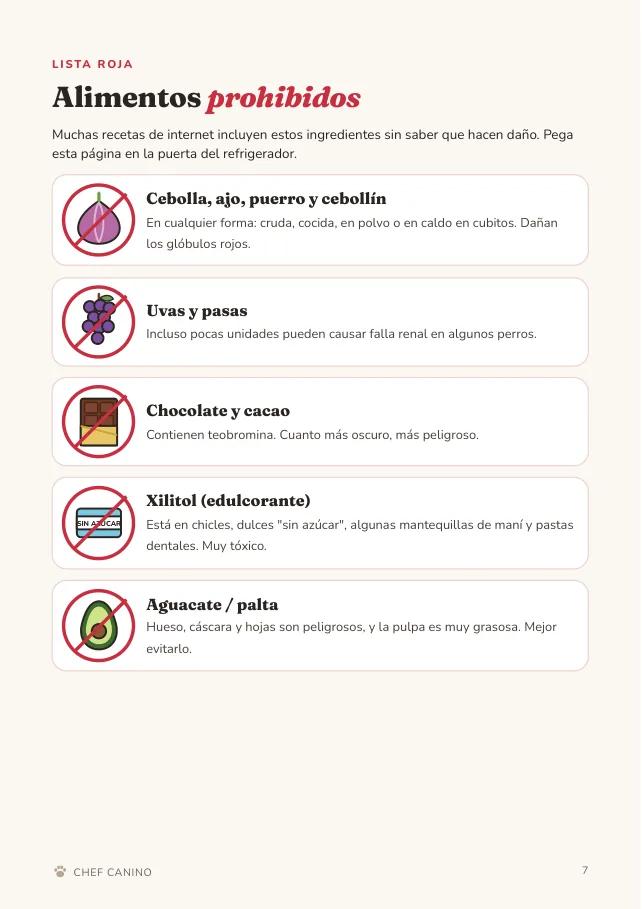 Página de muestra del libro Chef Canino