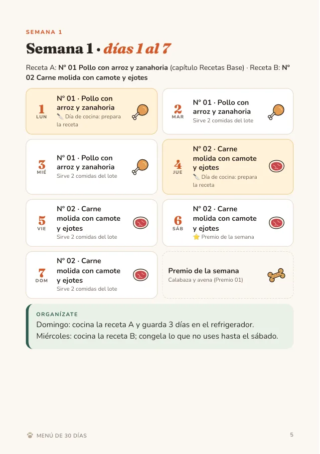 Página de muestra del libro Chef Canino